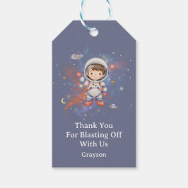 Astronaut Space Verjaardag Bedankt Gift Label Cadeaulabel