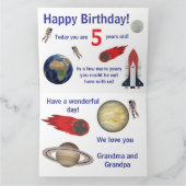 Astronaut Space Verjaardag Kaart (Binnen)