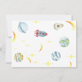 Astronaut Space vierde verjaardag Kaart (Achterkant)