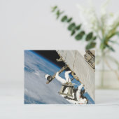 Astronaut Space Walk Briefkaart (Staand voorkant)