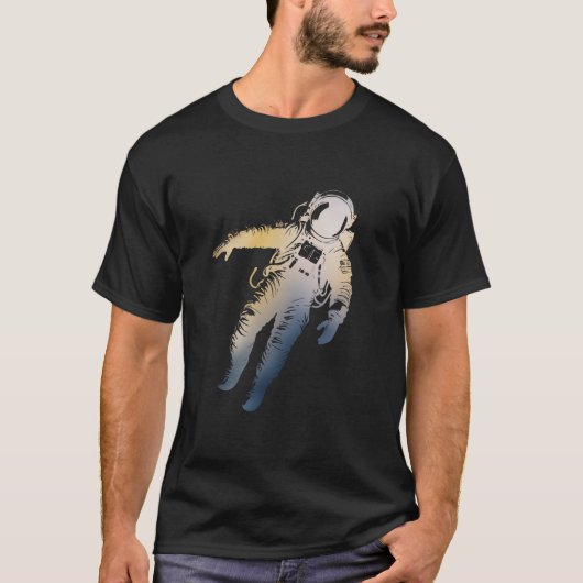 Astronaut Spaceman Discovery Challenge Silhouette T-shirt (Voorkant)