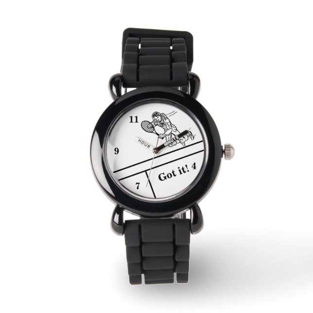 Astronaut Spaceman Tennis Player Wrist Watch Horloge (Voorkant)