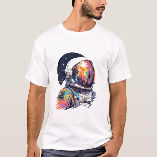 Astronaut Spaceman World Space Discovery-avontuur T-shirt (Voorkant)