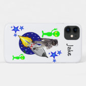 Astronaut Spaceship Iphone Case (Achterkant (horizontaal))