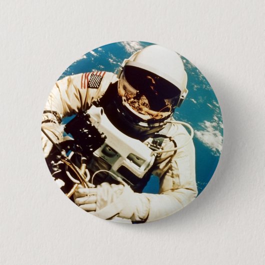 Astronaut Spacewalk Ronde Button 5,7 Cm (Voorkant)