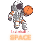 Astronaut speelt basketbal in het Space t-shirt