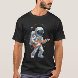 astronaut speelt gitaar t-shirt