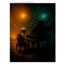 Astronaut speelt piano in Split Reality - Surreali