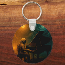 Astronaut speelt piano in Split Reality - Surreali Sleutelhanger