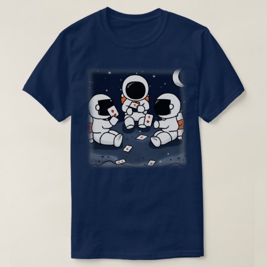 Astronaut spelen DS in Space 1 T-shirt (Design voorkant)