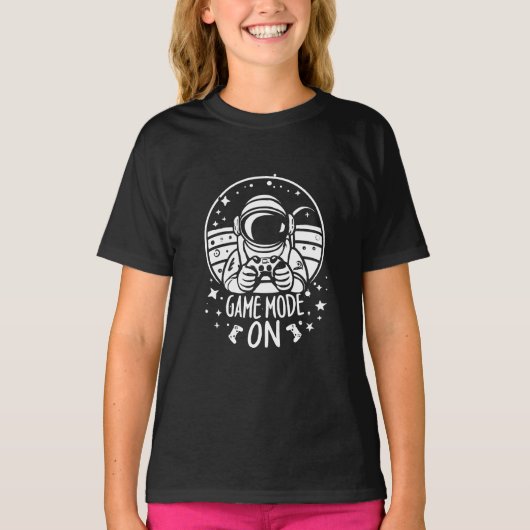 Astronaut spelmodus t-shirt (Voorkant)