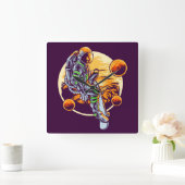 Astronaut Square Wall klok (Huis)