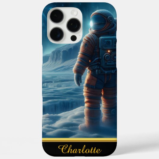 Astronaut staat op een met vorst bedekt oppervlak Case-Mate iPhone case (Achterkant)