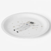 Astronaut & Stars Space Verjaardagsfeest Papieren Bordje (Gekanteld)