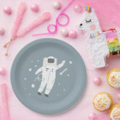 Astronaut & Stars Space Verjaardagsfeest Papieren Bordje (Feest)