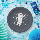 Astronaut & Stars Space Verjaardagsfeest Papieren Bordje (Feest)