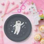 Astronaut & Stars Space Verjaardagsfeest Papieren Bordje (Feest)