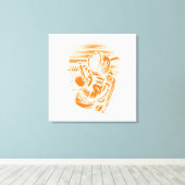 Astronaut Status Canvasprint op Spanning Canvas Afdruk (Insitu (Houten vloer))