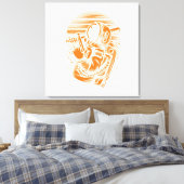 Astronaut Status Canvasprint op Spanning Canvas Afdruk (Insitu (Slaapkamer))