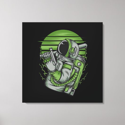 Astronaut Status Canvasprint op Spieraam Canvas Afdruk (Voorkant)