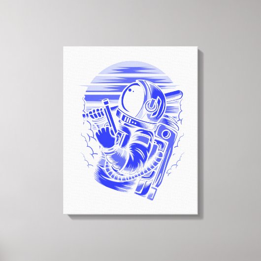 Astronaut Status Canvasprint op Spieraam Canvas Afdruk (Voorkant)