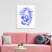 Astronaut Status Canvasprint op Spieraam Canvas Afdruk (Insitu (Woonkamer))
