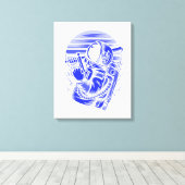 Astronaut Status Canvasprint op Spieraam Canvas Afdruk (Insitu (Houten vloer))