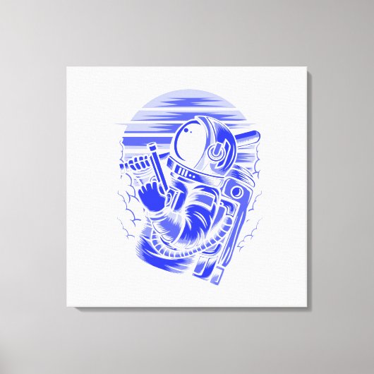 Astronaut Status Canvasprint op Spieraam Canvas Afdruk (Voorkant)