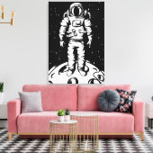 Astronaut Status op Gespannen Canvas Print (Insitu (Woonkamer))
