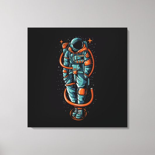 Astronaut Status op Gespannen Canvasprint Canvas Afdruk (Voorkant)