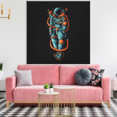 Astronaut Status op Gespannen Canvasprint Canvas Afdruk (Insitu (Woonkamer))