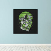 Astronaut Status Stretted Canvas Print (Insitu (Houten vloer))