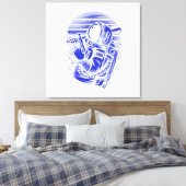 Astronaut Status Stretted Canvas Print (Insitu (Slaapkamer))