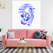 Astronaut Status Stretted Canvas Print (Insitu (Woonkamer))