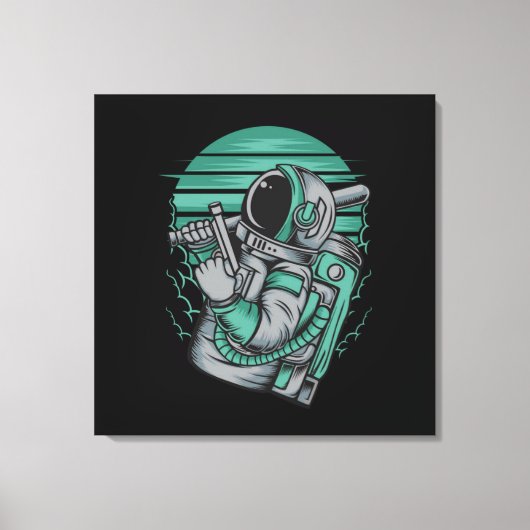 Astronaut Status Stretted Canvas Print (Voorkant)