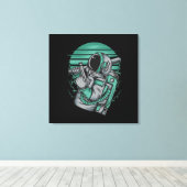 Astronaut Status Stretted Canvas Print (Insitu (Houten vloer))