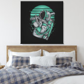 Astronaut Status Stretted Canvas Print (Insitu (Slaapkamer))