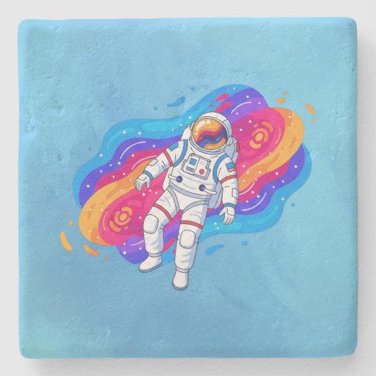 Astronaut Stenen Onderzetter (Voorkant)