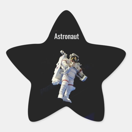 Astronaut Ster Sticker (Voorkant)