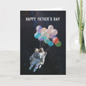 Astronaut Sterren & Ruimtesterren Vaderdag Kaart (Voorkant)