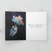 Astronaut Sterren & Ruimtesterren Vaderdag Kaart (Binnen)