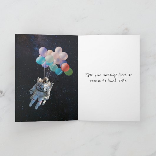 Astronaut Sterren & Ruimtesterren Vaderdag Kaart (Binnen)