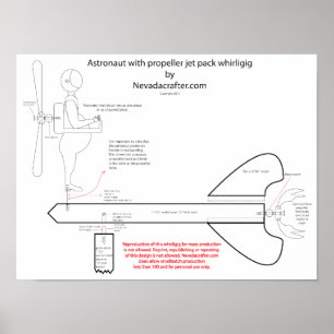 Astronaut straaljager ontwerp poster