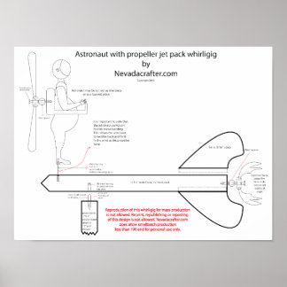 Astronaut straaljager ontwerp poster