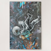 Astronaut Straatkunst Muurschildering Puzzel (Verticaal)
