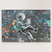 Astronaut Street Art Mural Puzzle Legpuzzel (Horizontaal)
