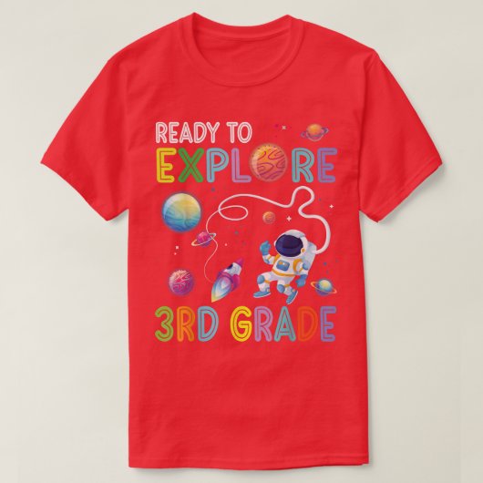 Astronaut student terug naar school klaar voor ond t-shirt (Design voorkant)