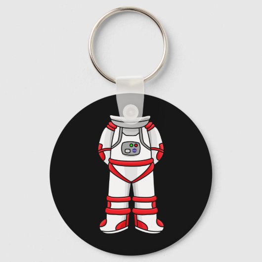 Astronaut Suit Head Cool Space Rocketman Halloween Sleutelhanger (Voorkant)