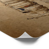 Astronaut suit, sketche Leonardo da Vinci stijl Poster (Hoek)