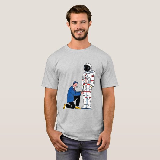 Astronaut Suit Tailor Minimalist Unisex T-shirt (Voorkant volledig)